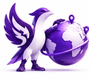 طائر وصلة يحمل الكرة الأرضية